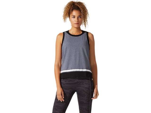 Asics Color Block Tank Carrier Grey/Heather | tNotuZmEL
