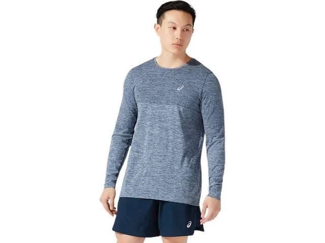 Asics Race Seamless Long Sleeve μπλε | uRyNLQUwX