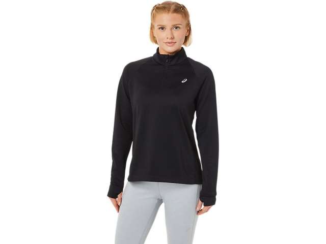 Asics Thermopolis 1/4 Zip μαυρα | EwyGpqnY7